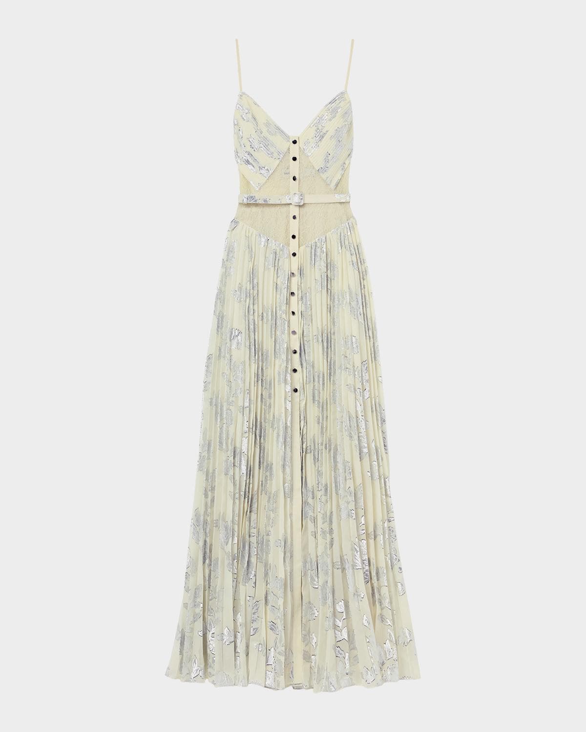 Self-Portrait Polka Dot Satin Midi Shirtdress