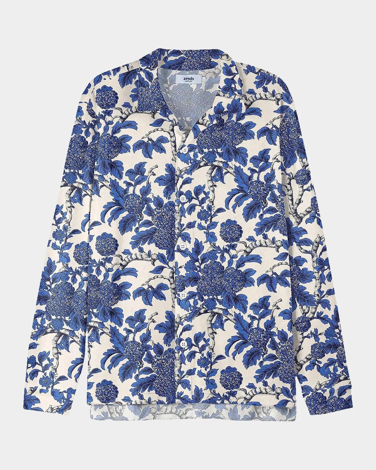 ARRELS Men's Blue Marmaris High-Low Shirt