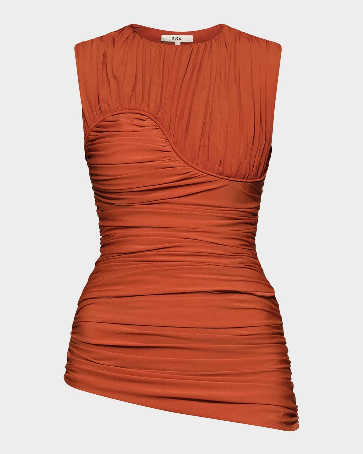 Et Ochs Nylaa Ruched Sculptural Seam Top