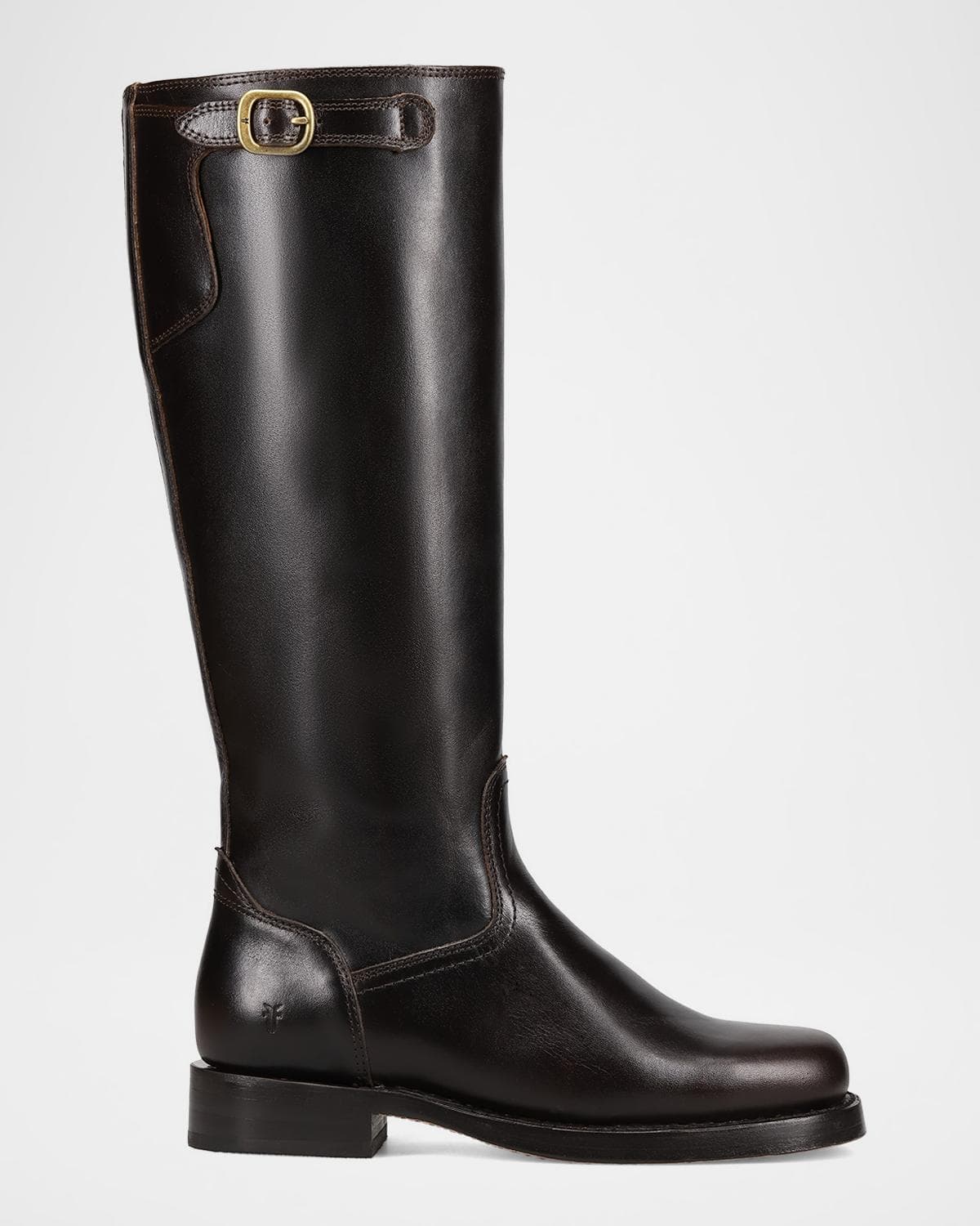 Frye Campus Leather Low Heel Tall Riding Boots