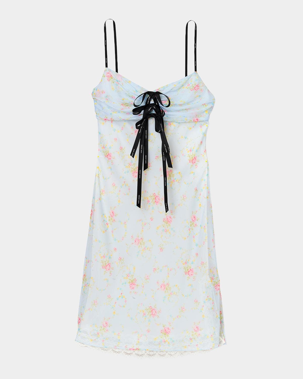 Marc Jacobs Blurred Floral Chiffon Mini Slip Dress