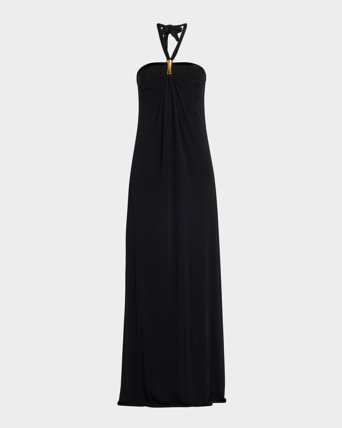 Ramy Brook Meredith Gathered Halter Gown