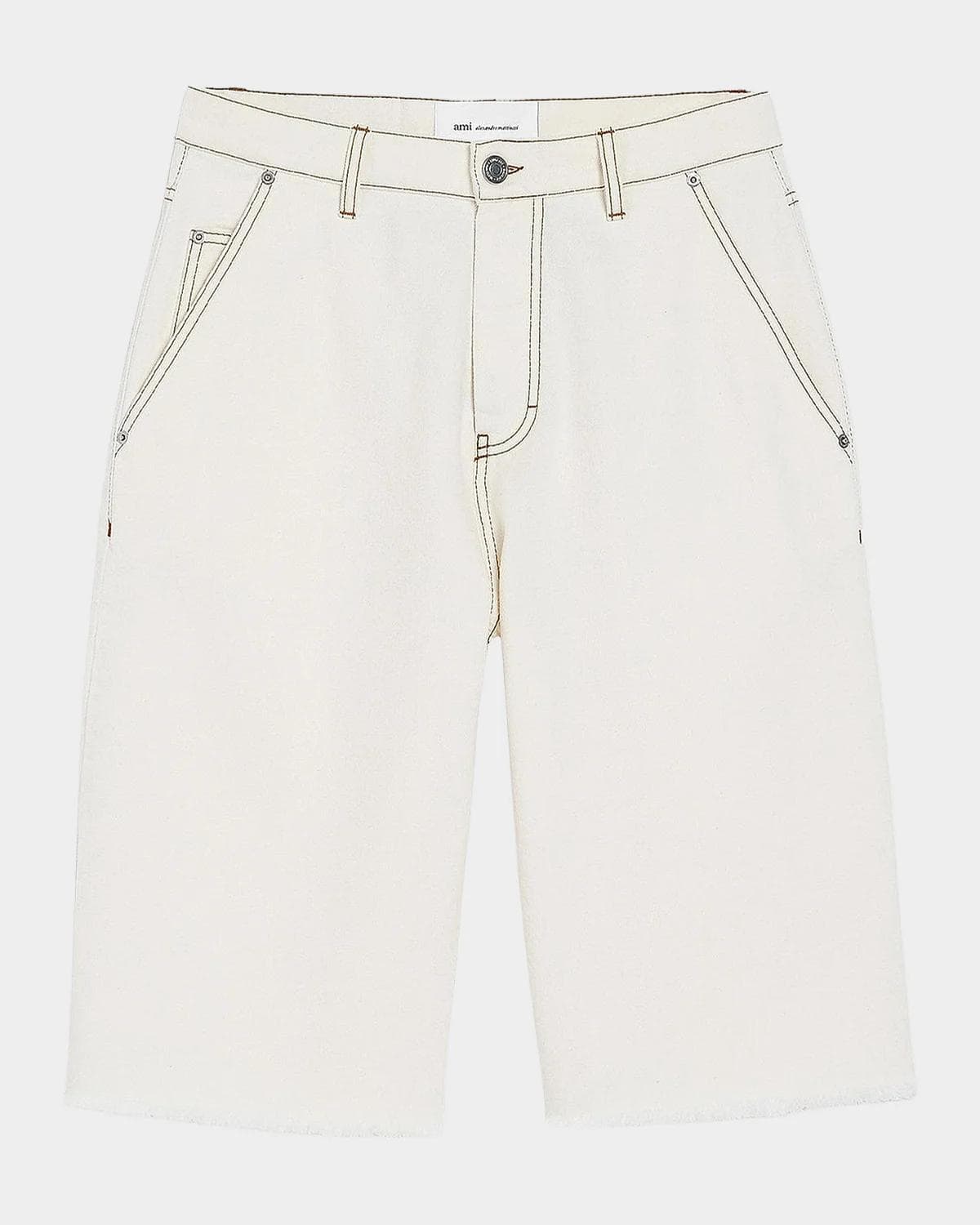 Ami Paris Wide-Leg Denim Shorts