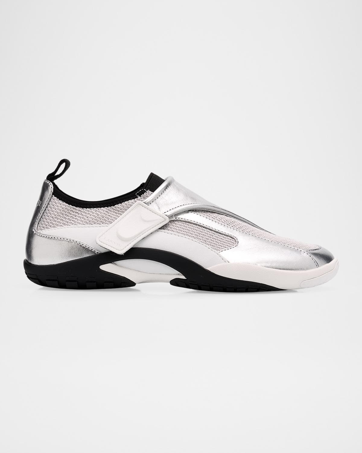 Lanvin Men's LNV1 Metallic Mesh and Leather Sneakers