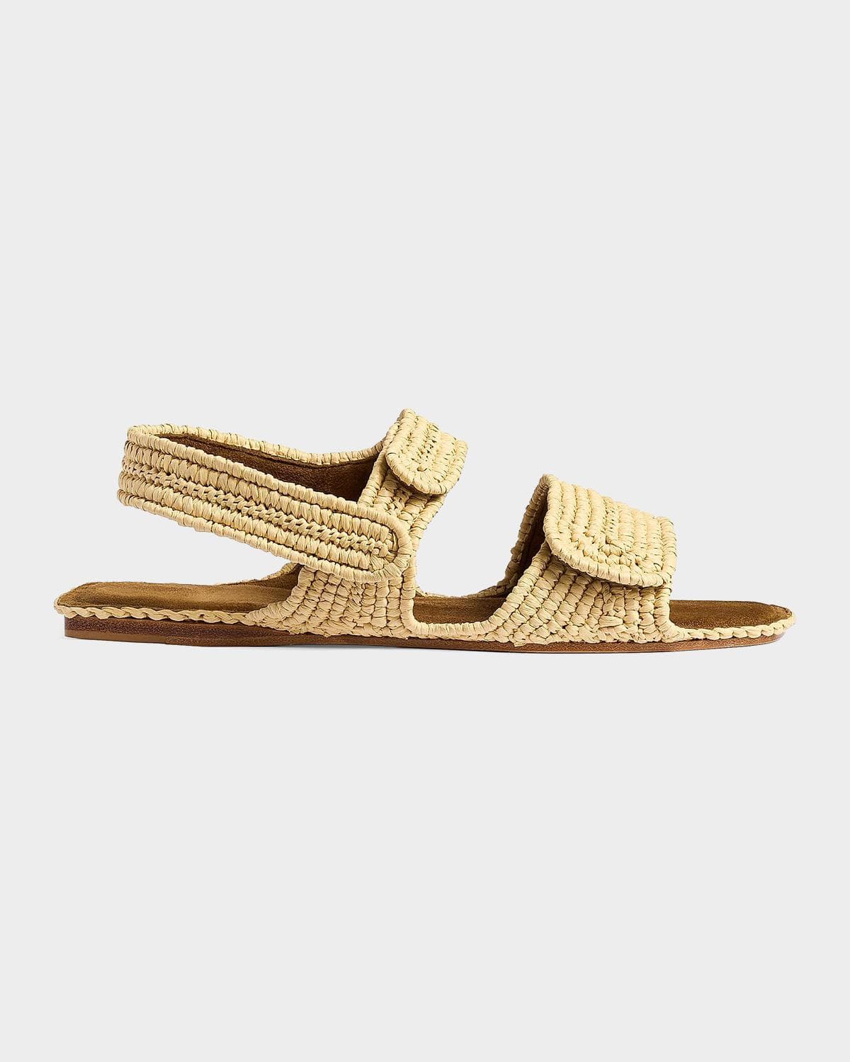 Khaite Boden Raffia Flat Sandals
