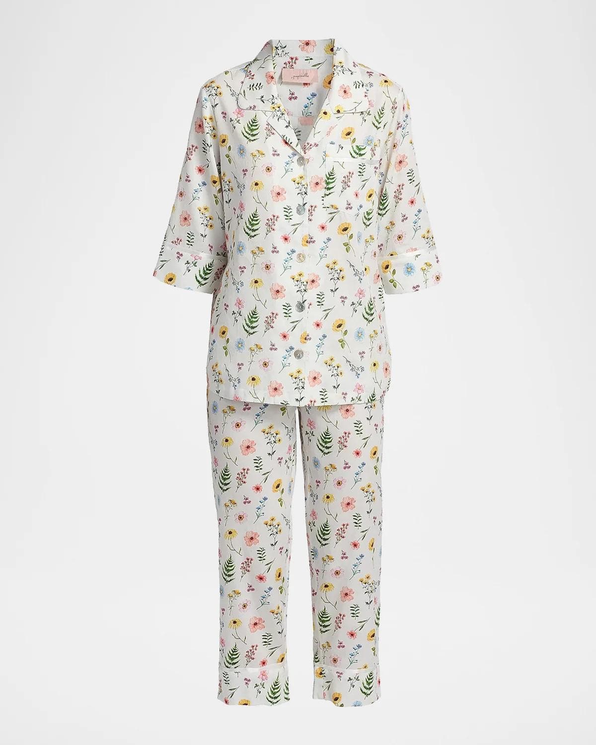Papinelle Elodie Wildflower Cotton Crop Pajamas