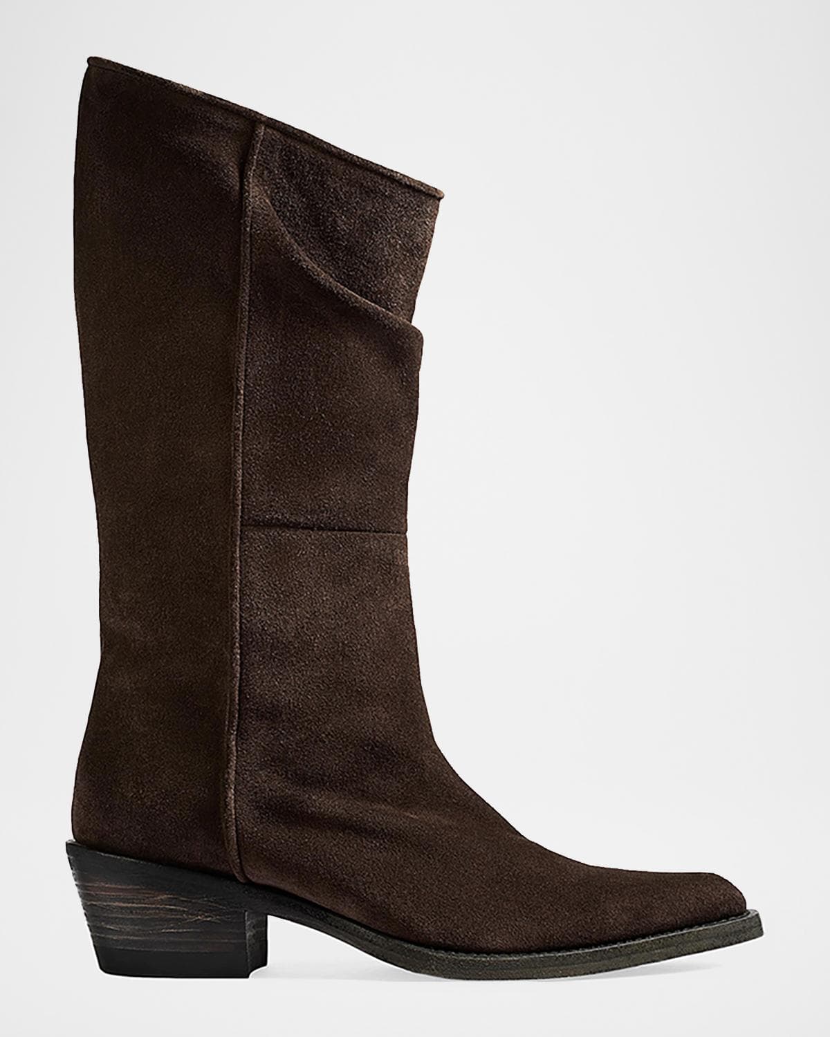 Khaite 35mm Clive Suede Mid-Calf Boots