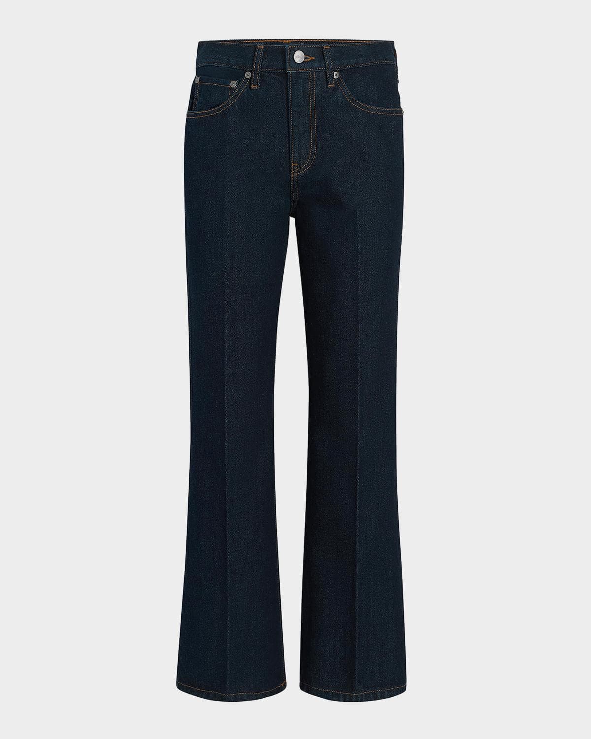 Khaite Clara Mid-Rise Kickflare Ankle Jeans
