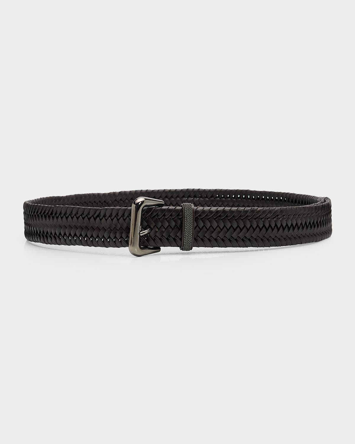 Brunello Cucinelli Woven Leather Belt