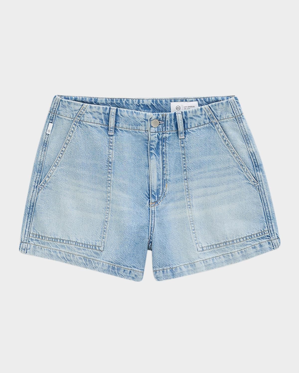 AG Jeans Analeigh Mid-Rise Utility Shorts