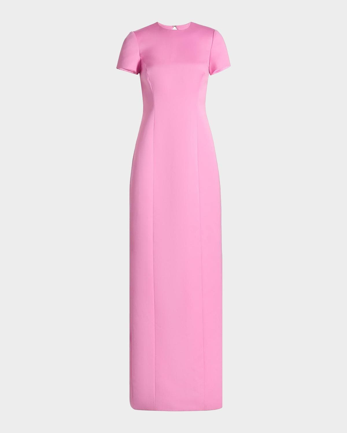 Theia Kyne Duchess Satin Column Gown