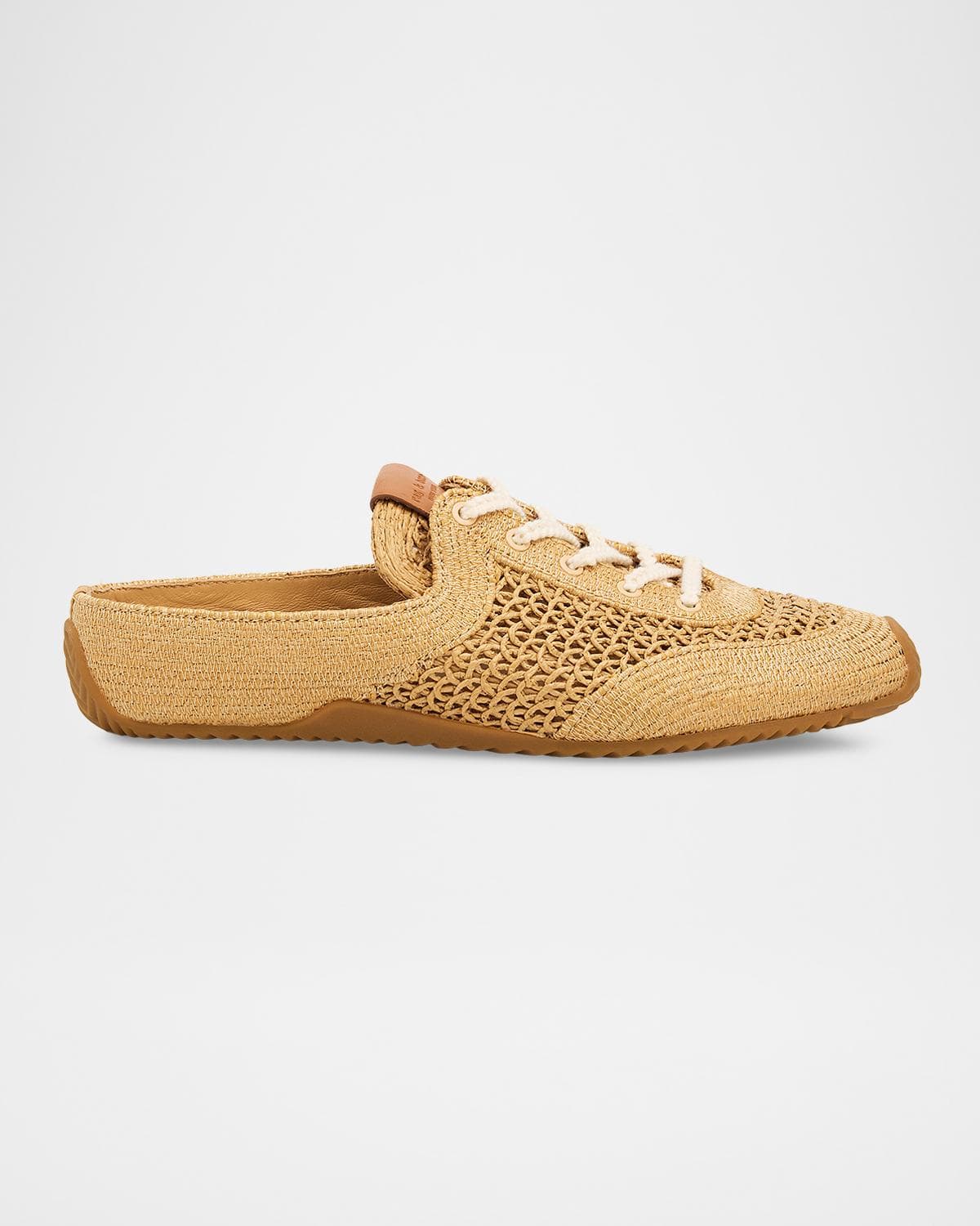 rag & bone Retro Runner Raffia Sneaker Mules