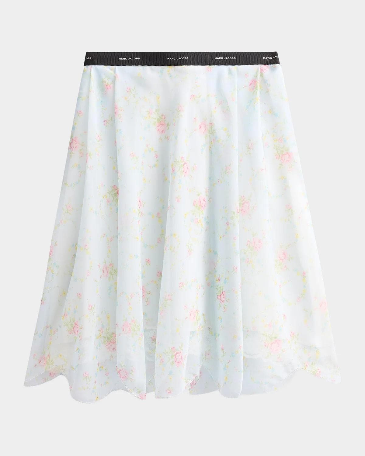 Marc Jacobs Blurred Floral Chiffon Skirt