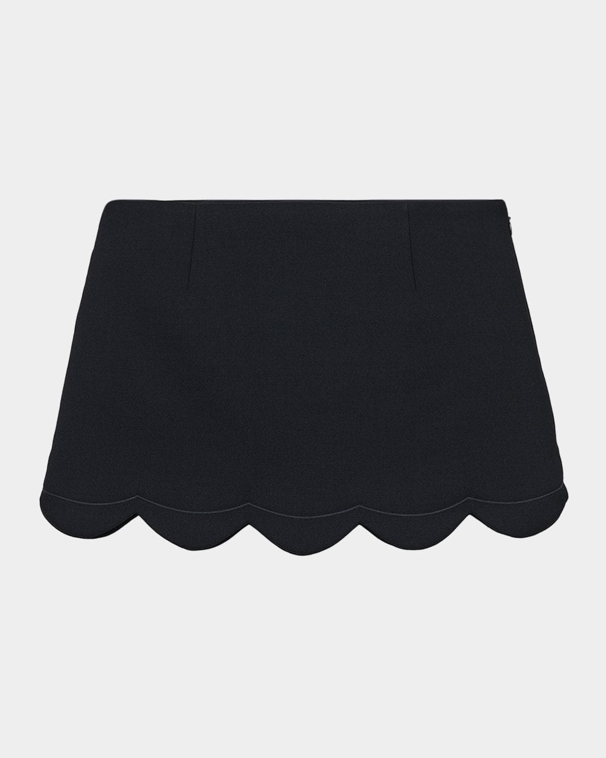 Marc Jacobs Scalloped Daisy Wool Mini Skirt