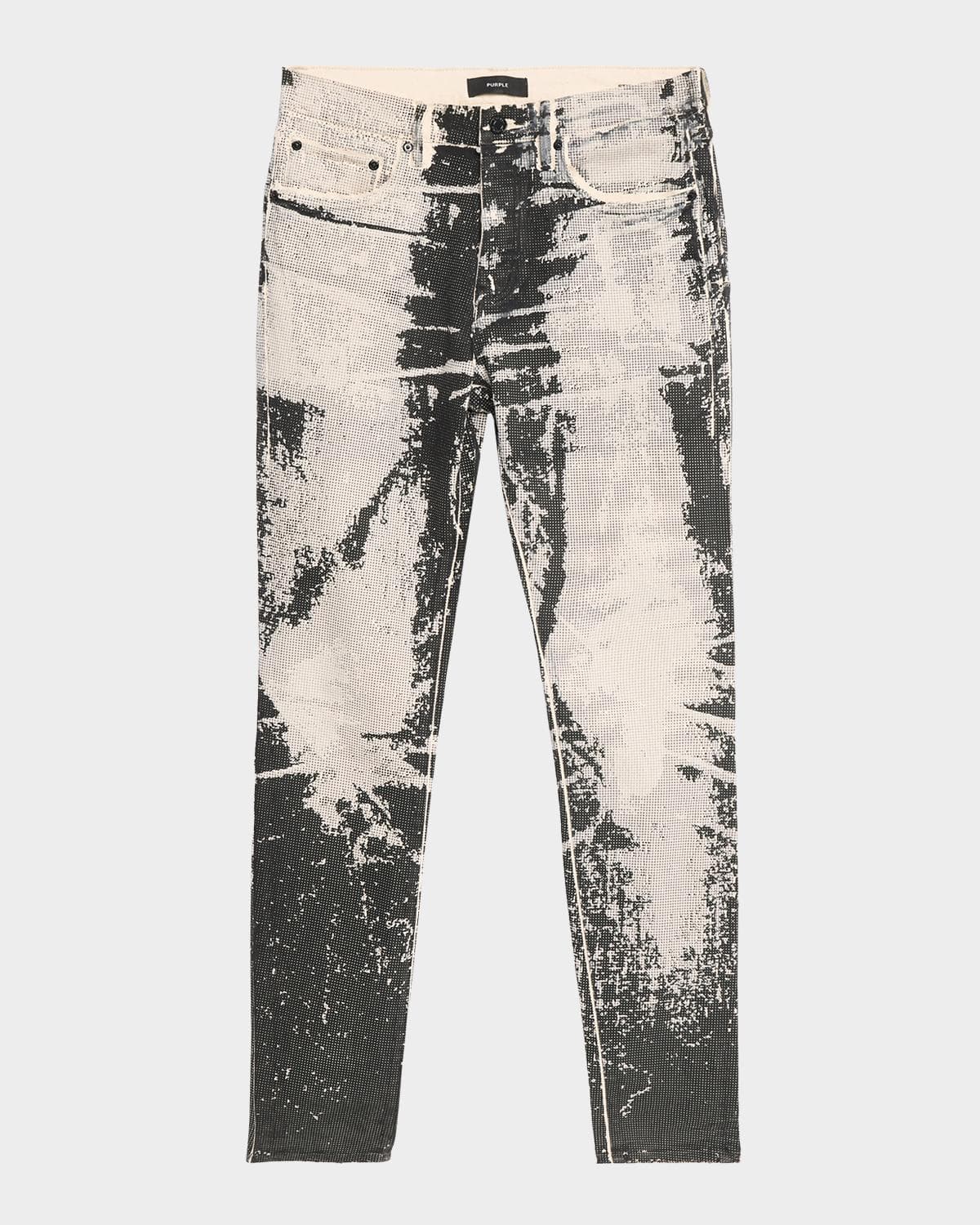 PURPLE Men's Trompe L 'oeil Skinny Jeans