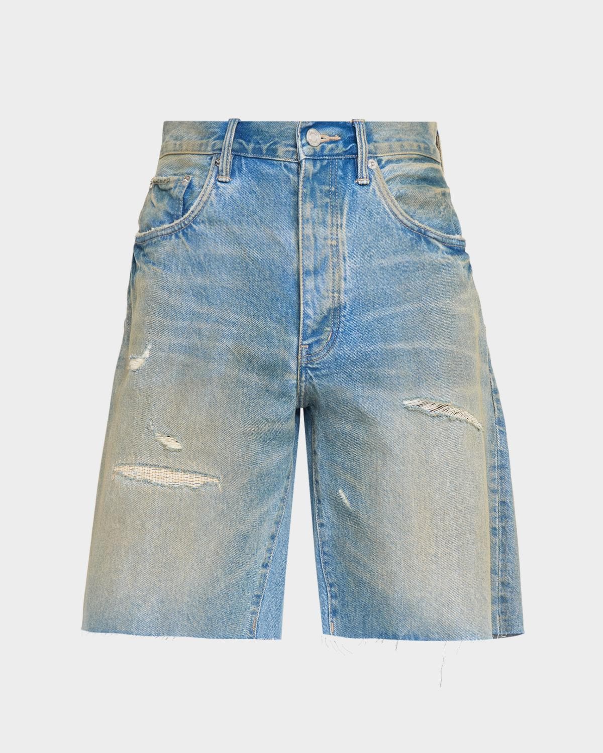 PURPLE Men's Distressed Denim Shorts