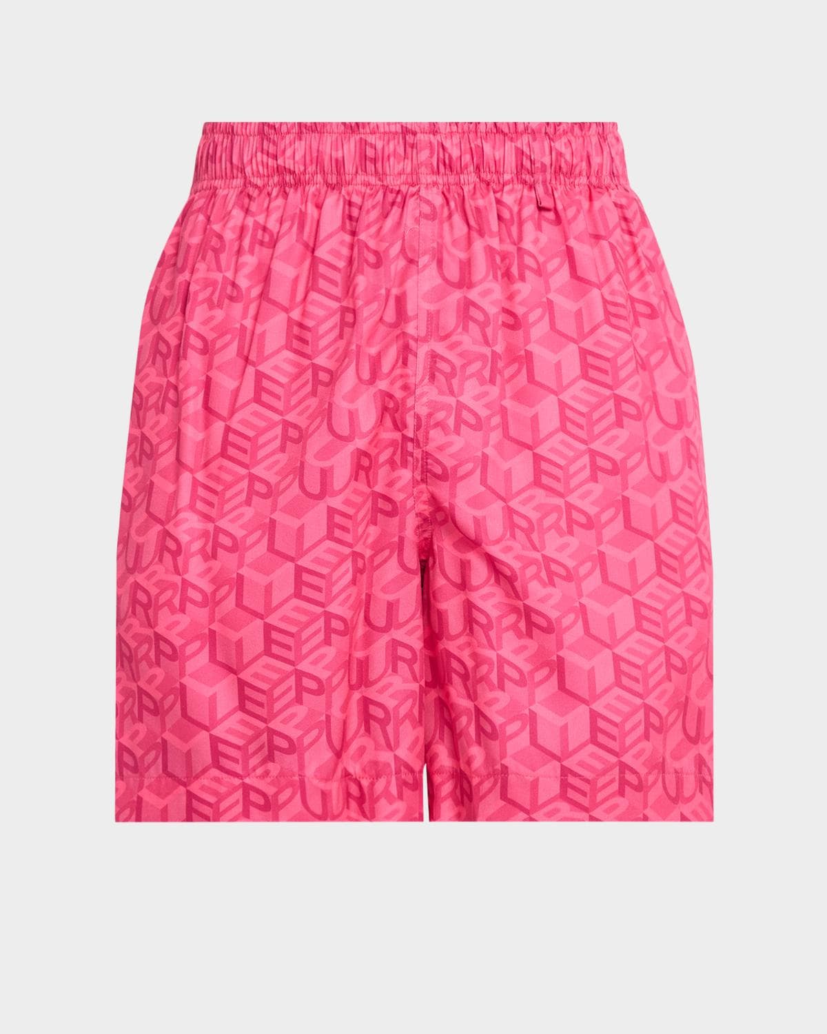PURPLE Men's Lyocell Cube Logo Pull-On Shorts