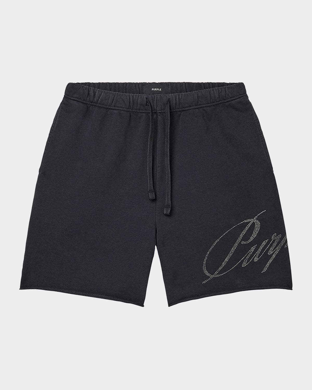 PURPLE Men's Logo Fleece Raw-Edge Shorts