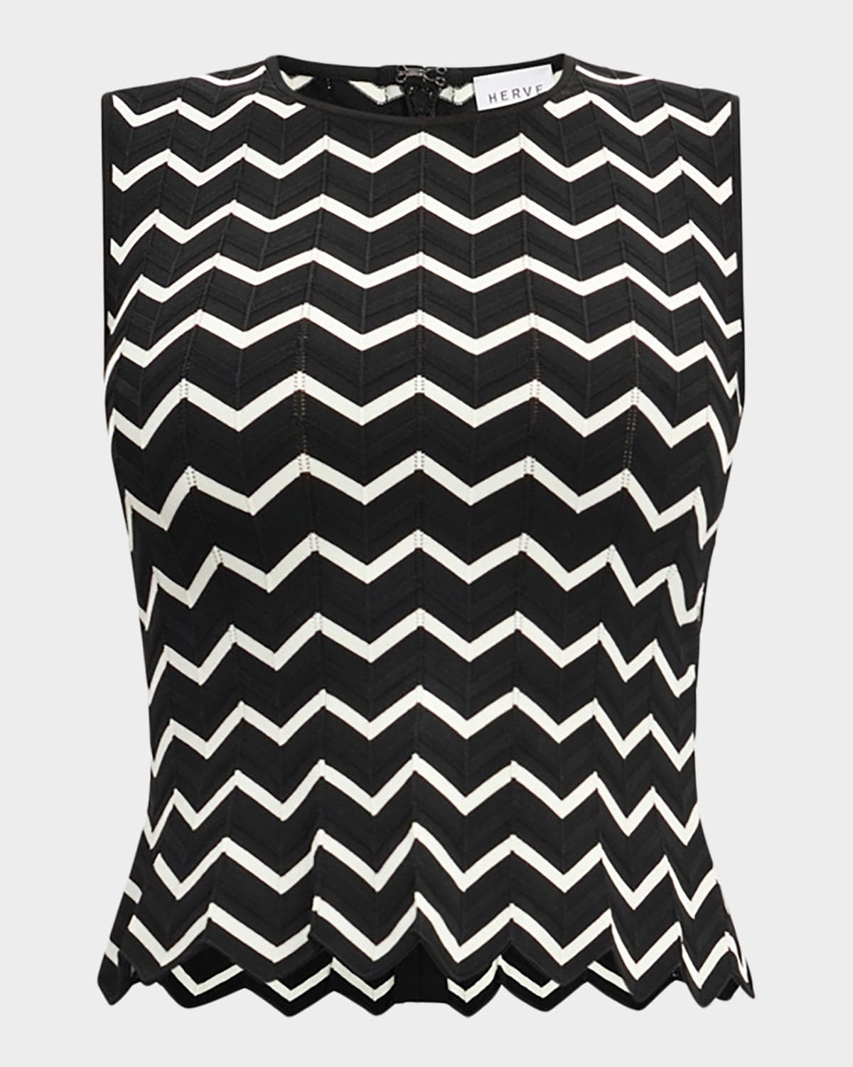 Hervé Léger The Giana Chevron Knit Top