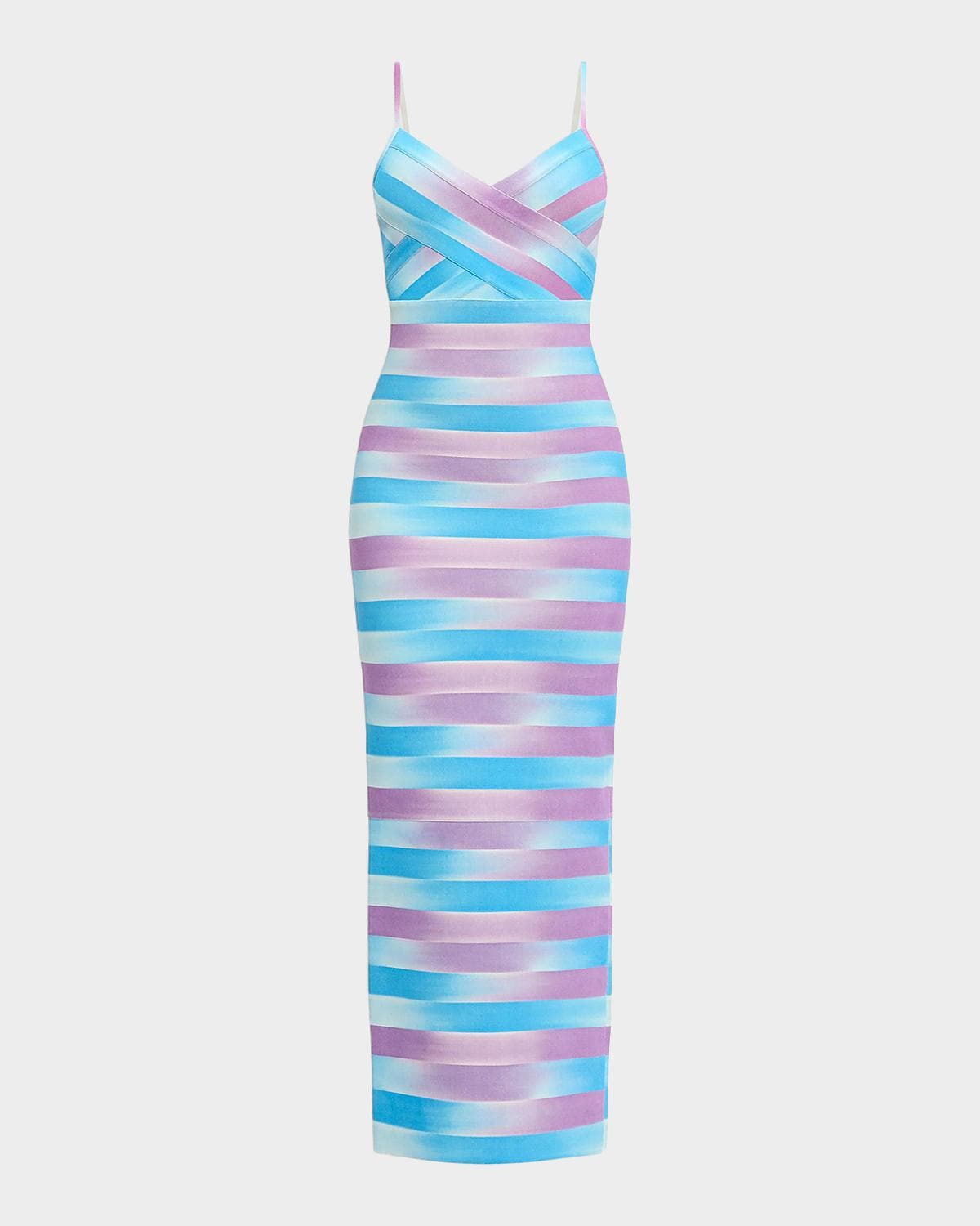 Hervé Léger The Cara Ombré Stripe Gown
