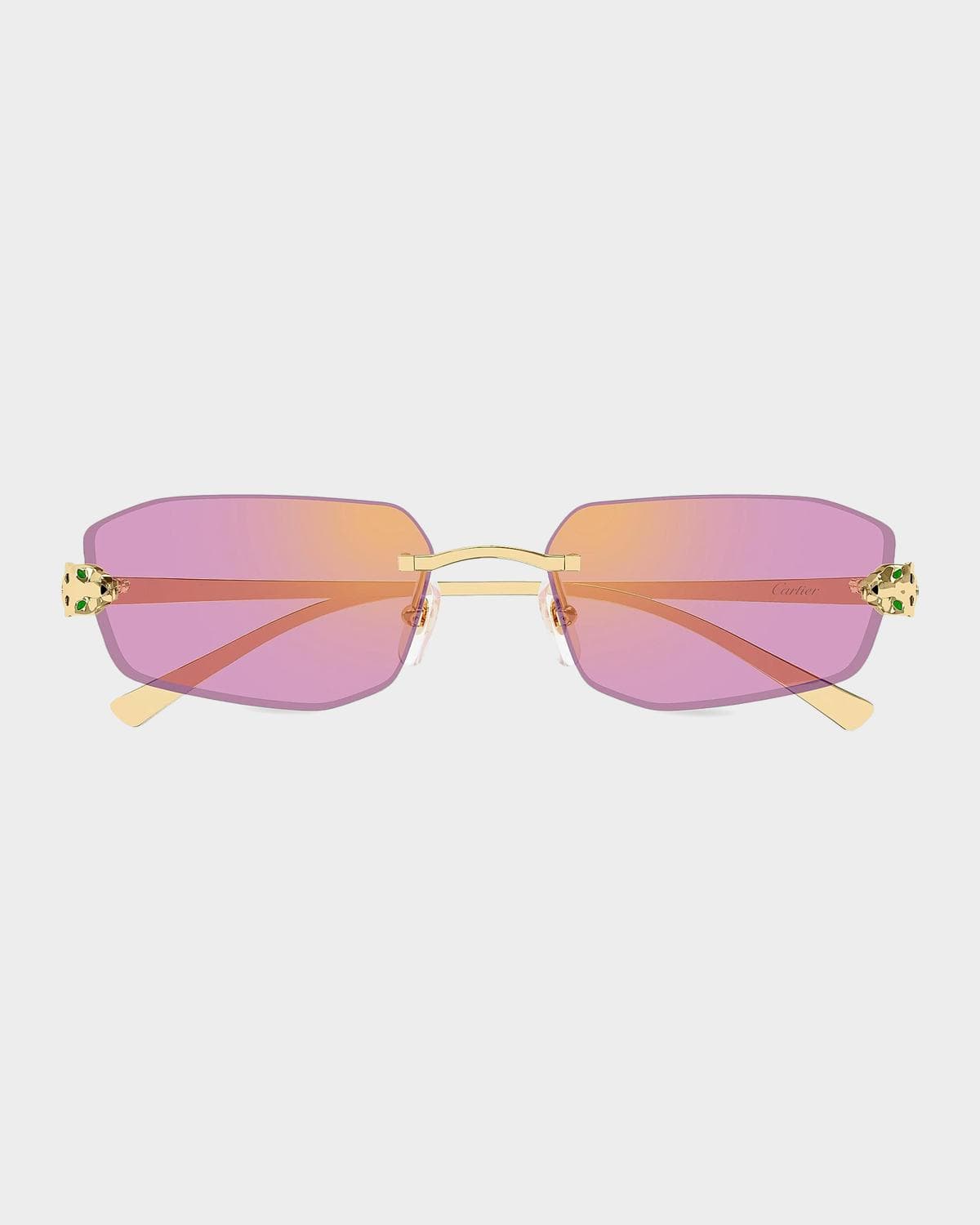 Cartier Panthère Classic 56MM Rimless Sunglasses