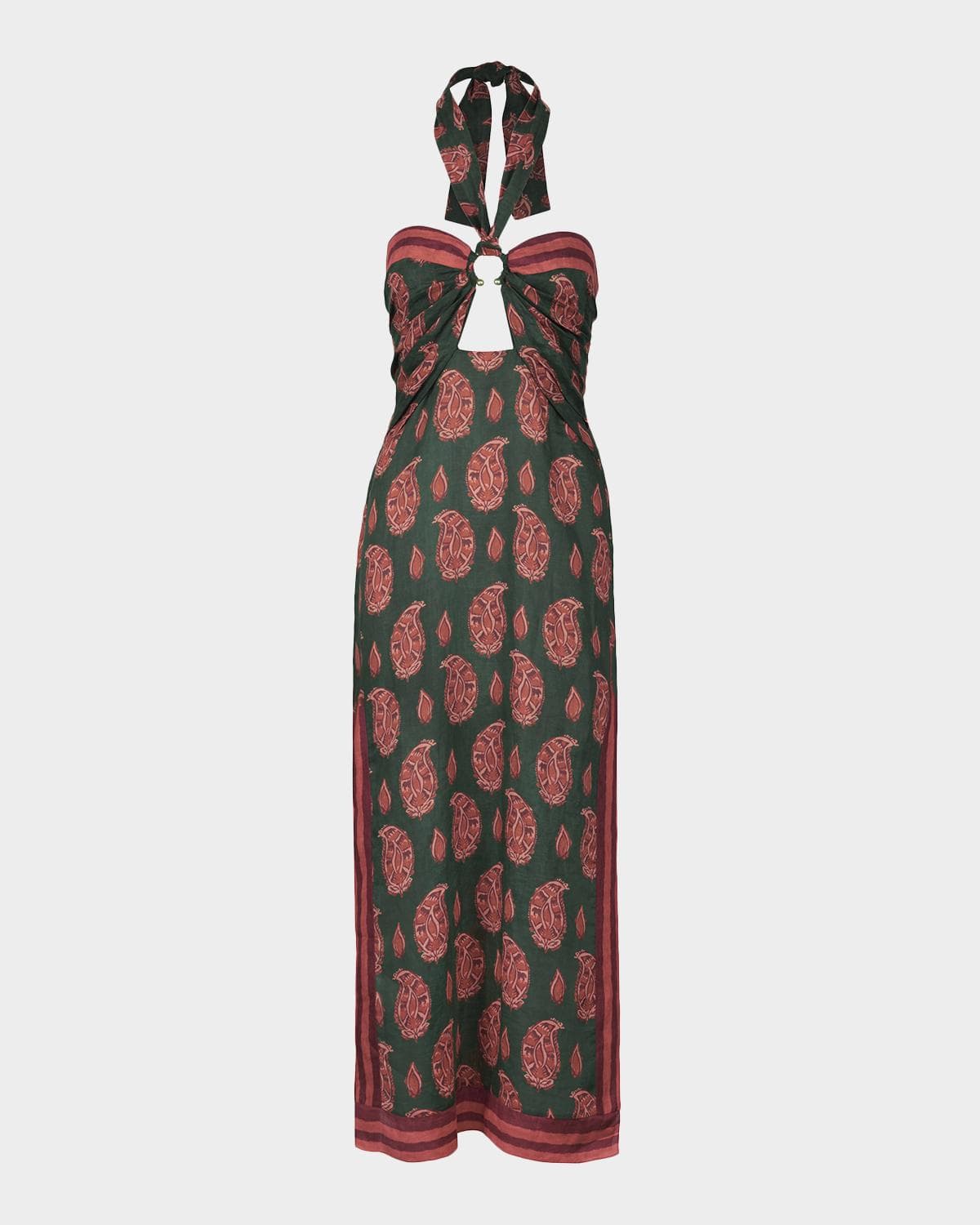 Johanna Ortiz Playa Grande Linen A-Line Maxi Dress