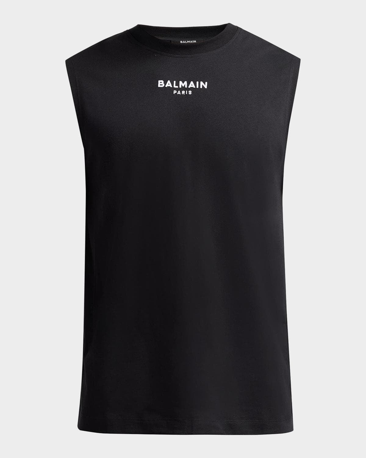 Balmain Men's Embroidered Logo Tank