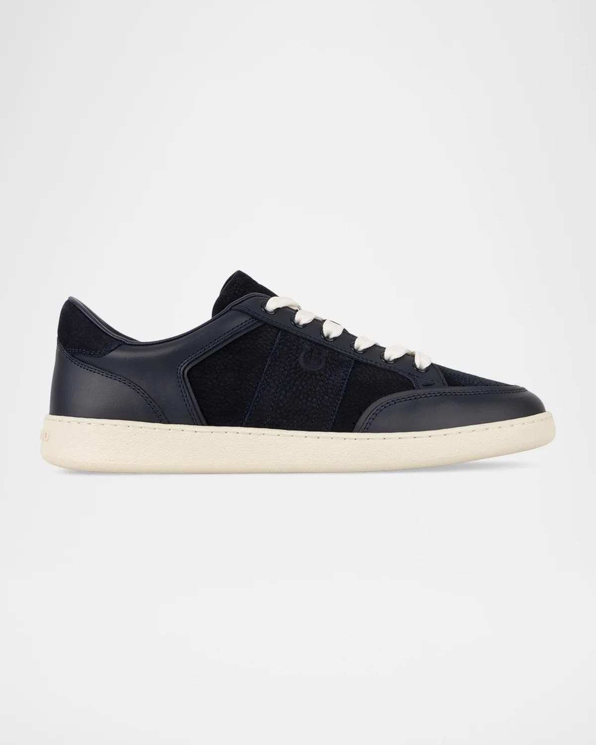 FERRAGAMO Men's Sergio Leather Gancio Low-Top Sneakers