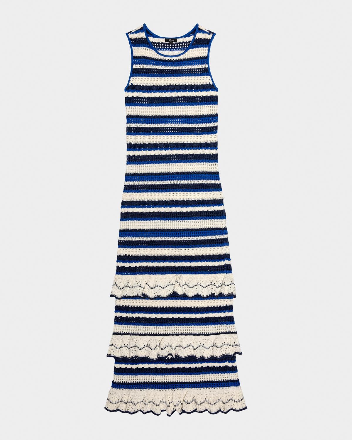 Rails Ana Stripe Cotton-Crochet Maxi Dress