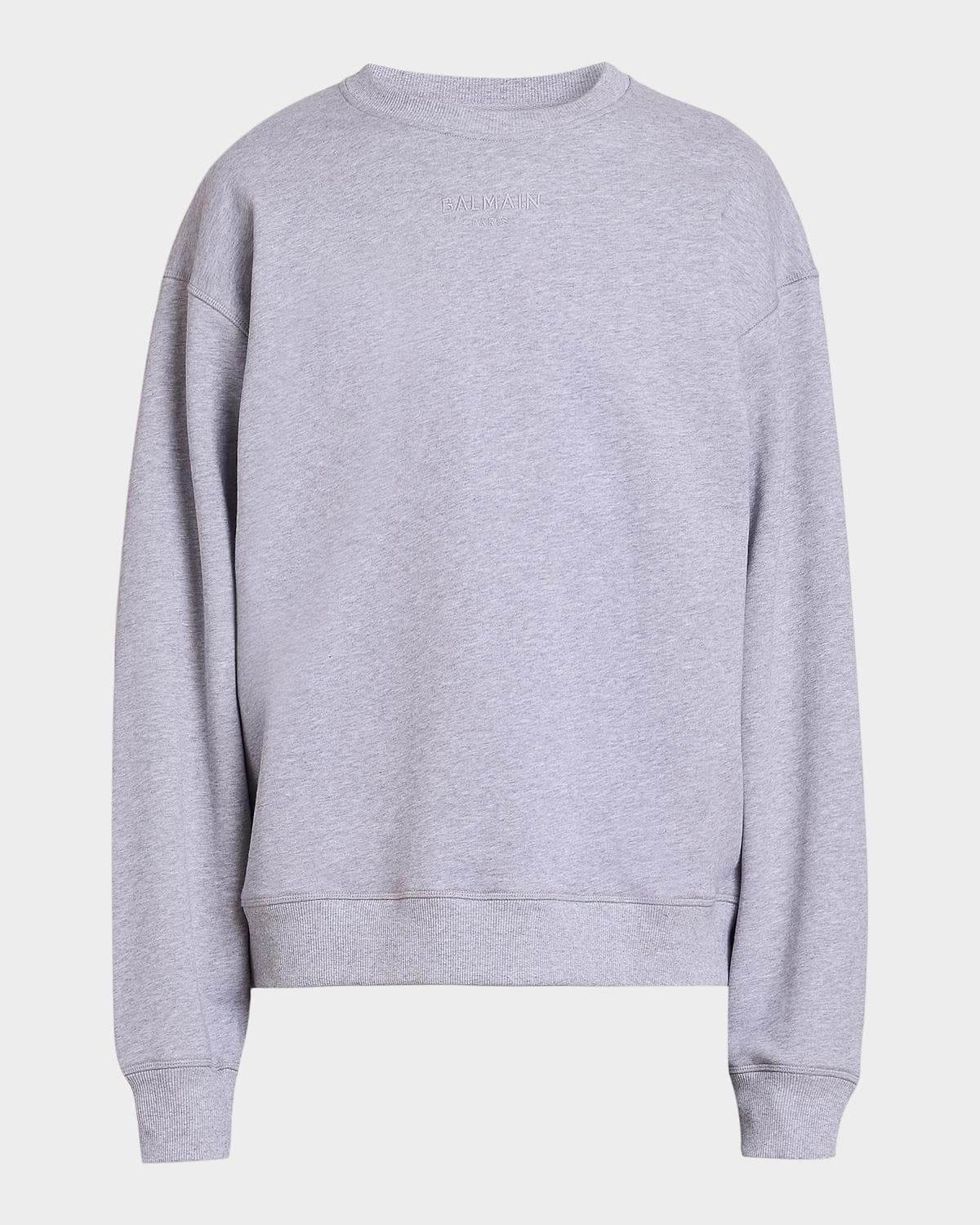 Balmain Men's Logo-Embroidered Cotton Sweatshirt