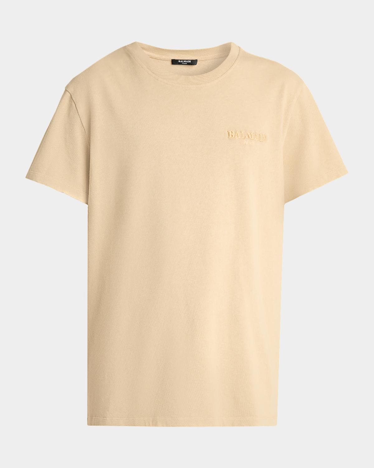 Balmain Logo Cotton Crewneck T-Shirt