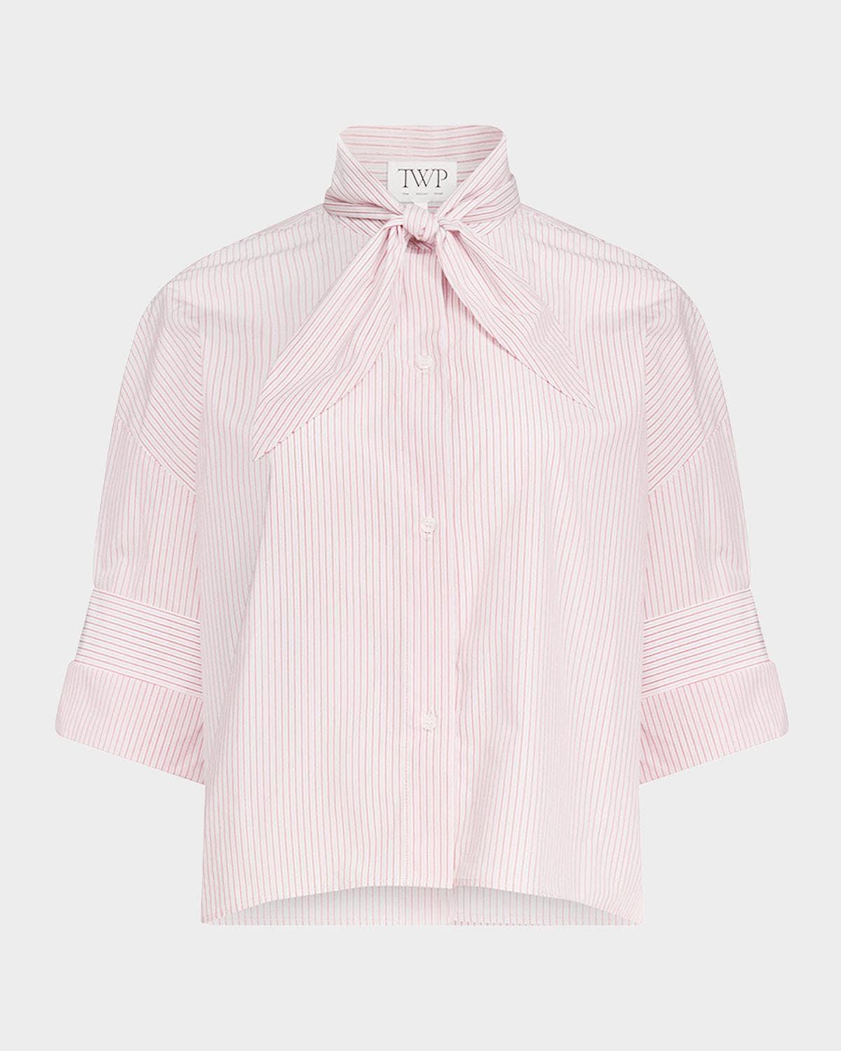 TWP Tie One On Striped Button-Front Shirt