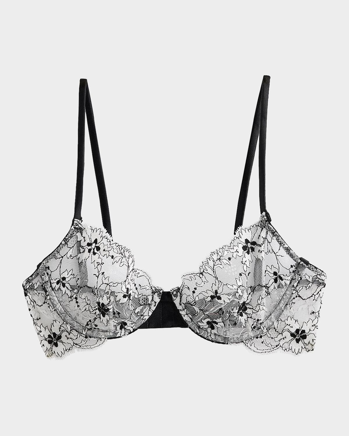 Kiki De Montparnasse Noir et Blanc Lace Demi Bra