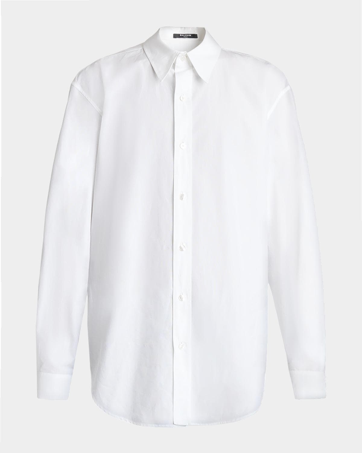 Balmain Men's Cotton Poplin Classic Fit Sport Shirt