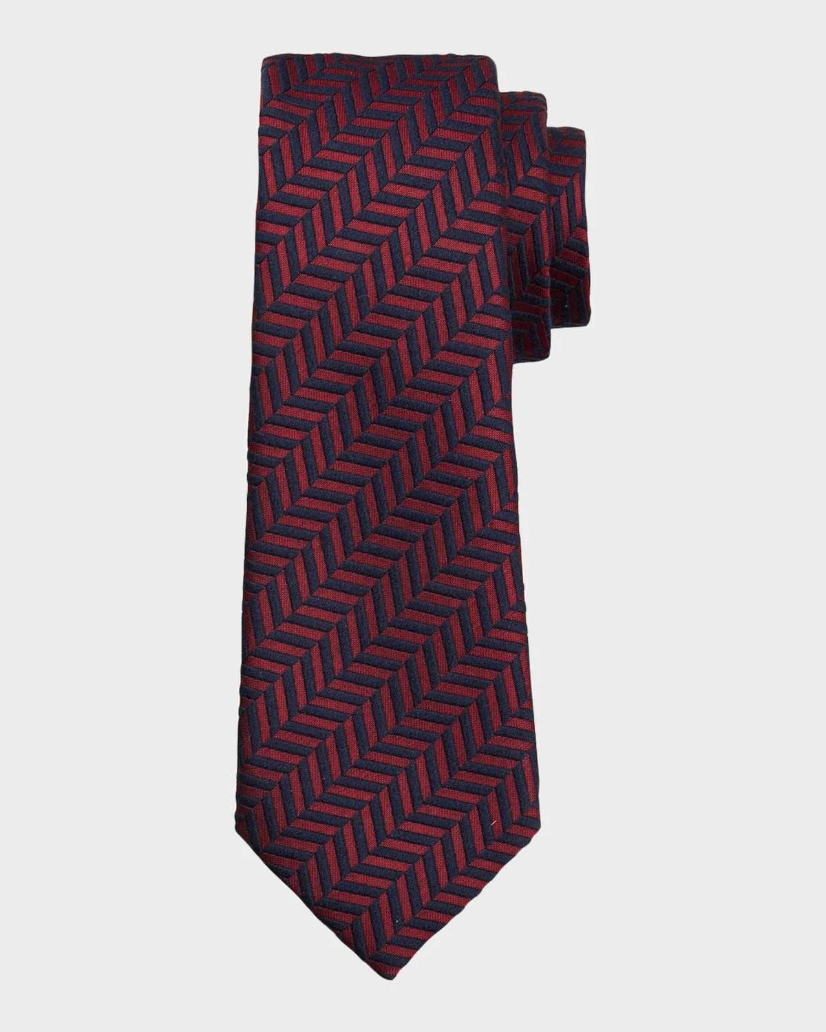 Giorgio Armani Men's Geometric Herringbone Tie