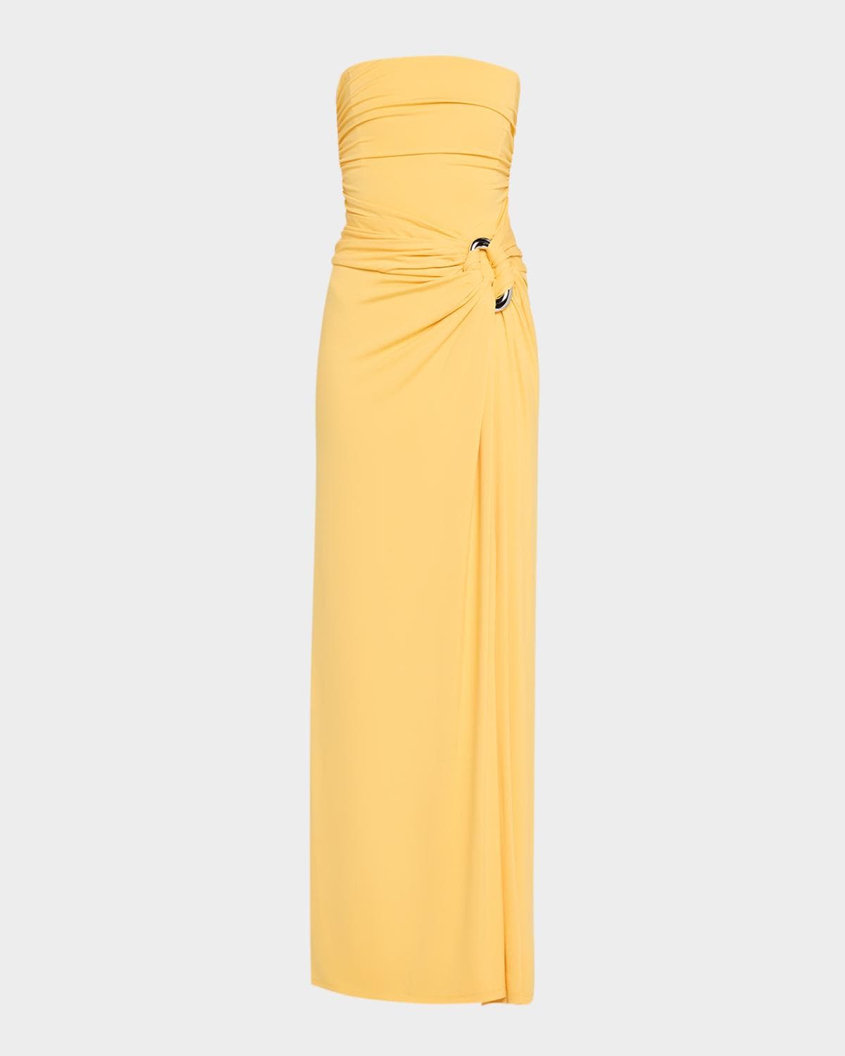 SIMKHAI Emma Strapless Jersey Bustier Maxi Dress