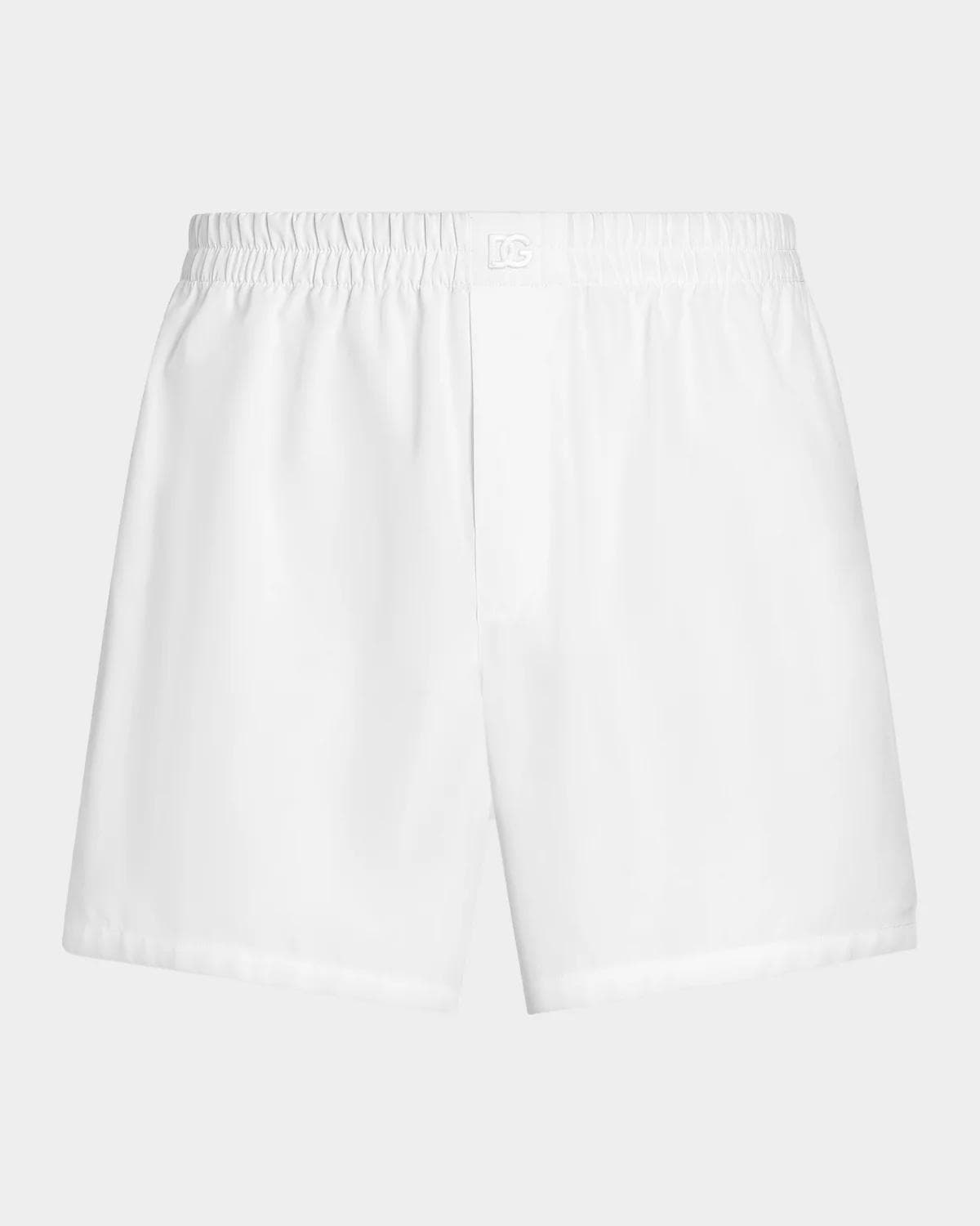 Dolce & Gabbana Men's Solid Cotton Logo Boxer Shorts