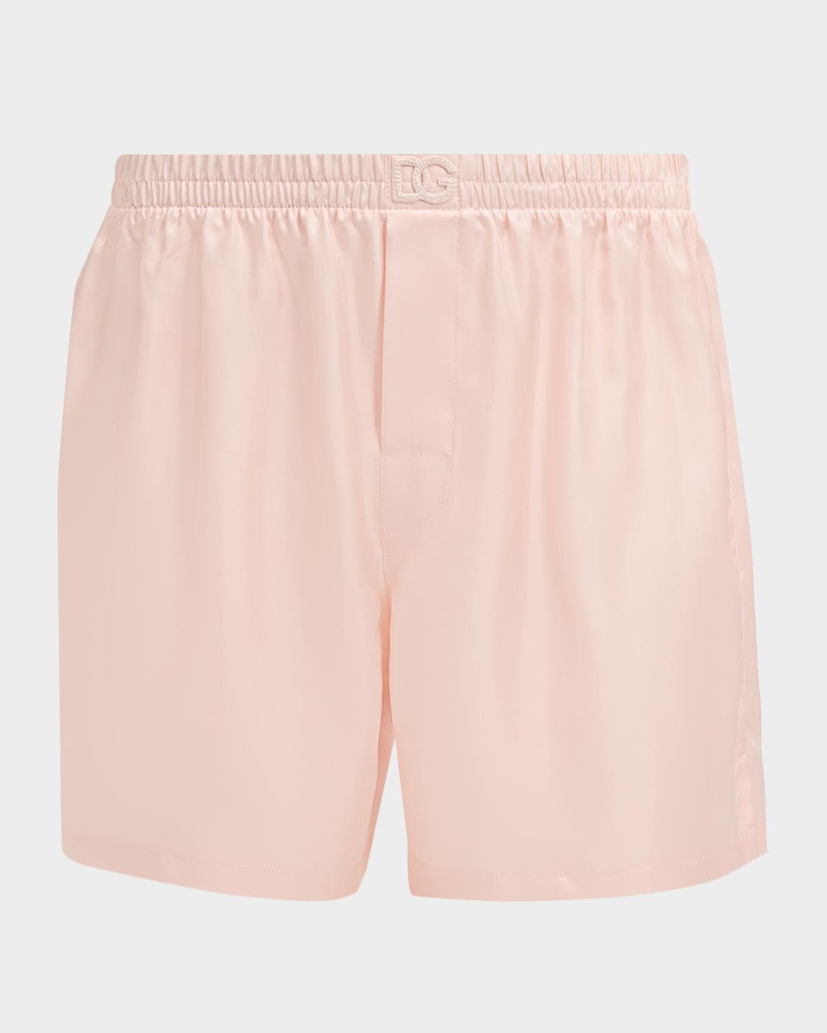 Dolce & Gabbana Men's Solid Pastel Silk Boxer Shorts