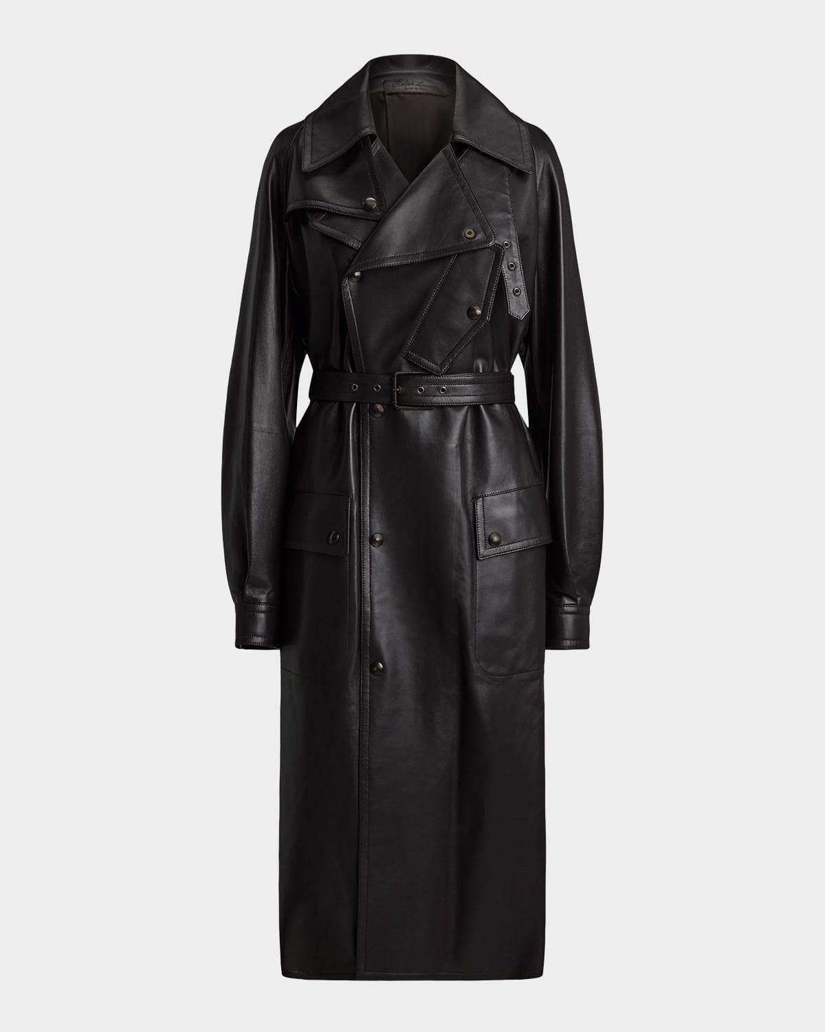 Ralph Lauren Collection Bailey Lambskin Trench Coat