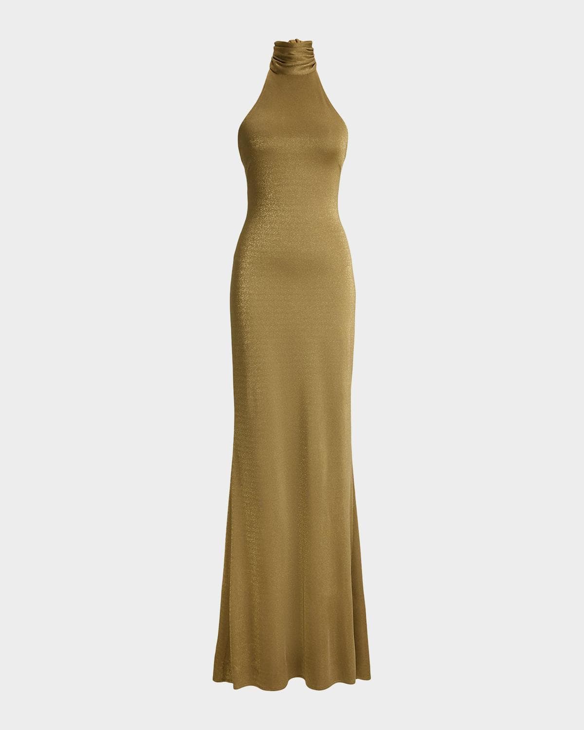 Ralph Lauren Collection Kelsie Metallic Jersey Evening Dress