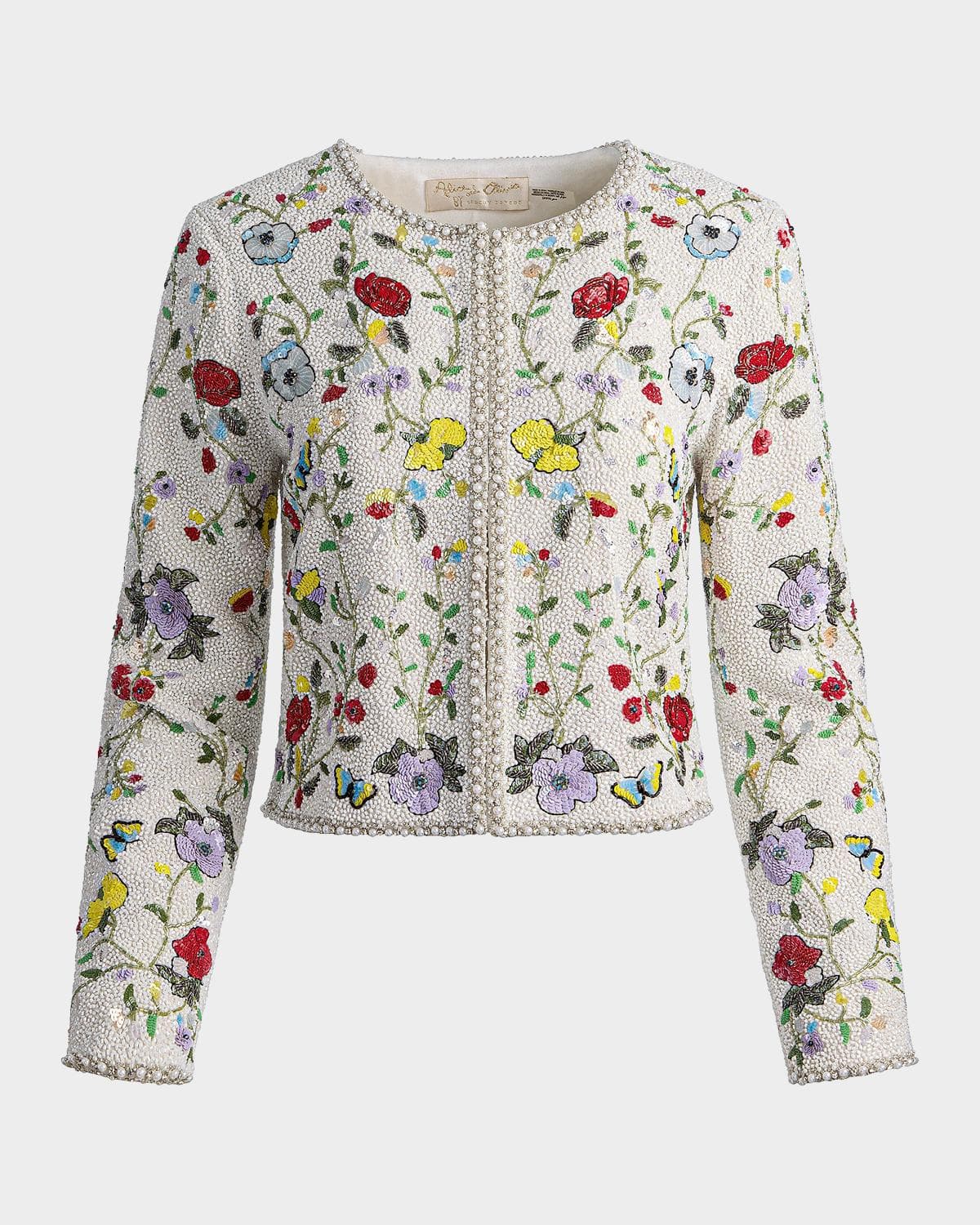 ALICE + OLIVIA Kidman Embellished Boxy Jacket