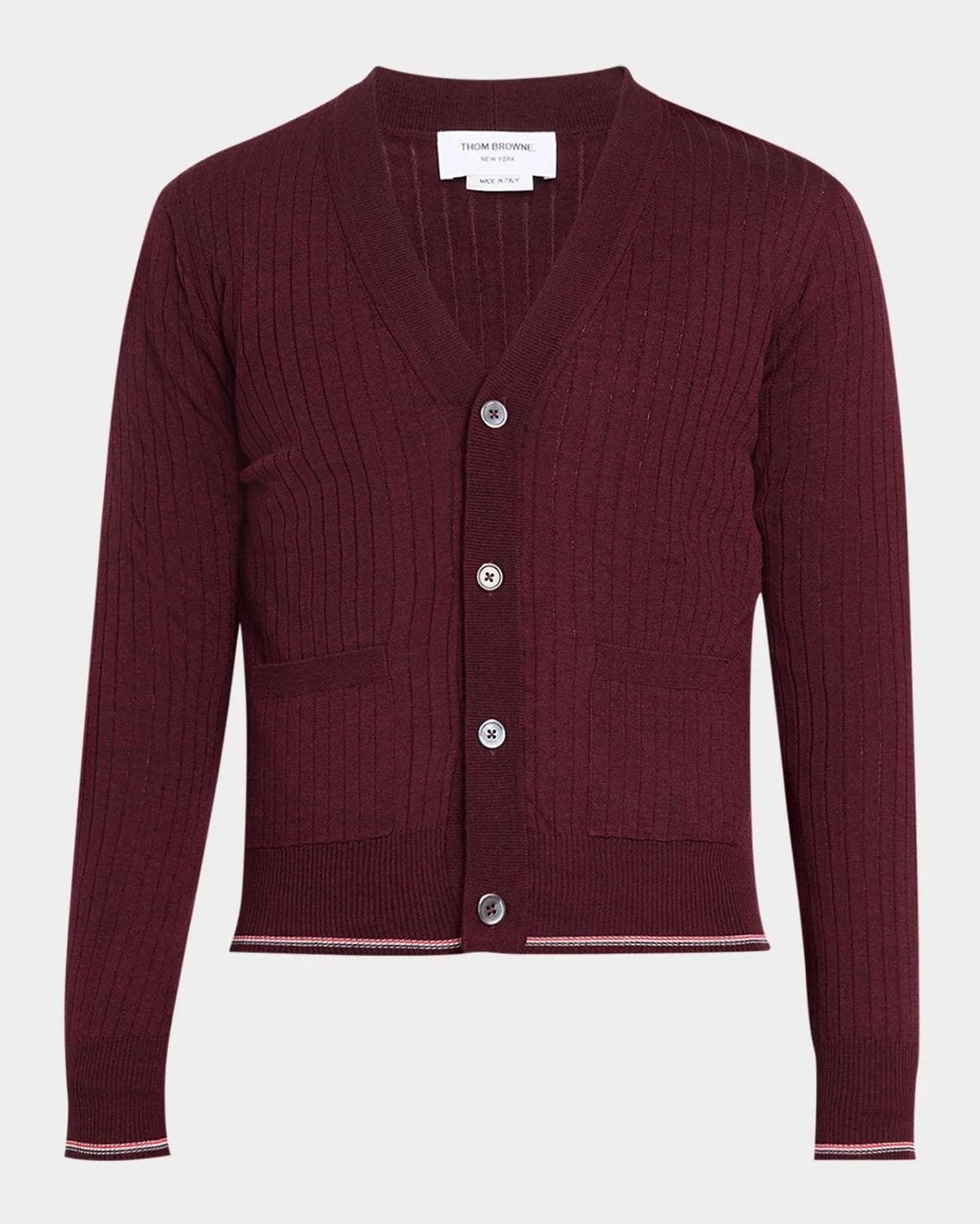 Thom Browne RWB Striped Merino Wool Cardigan