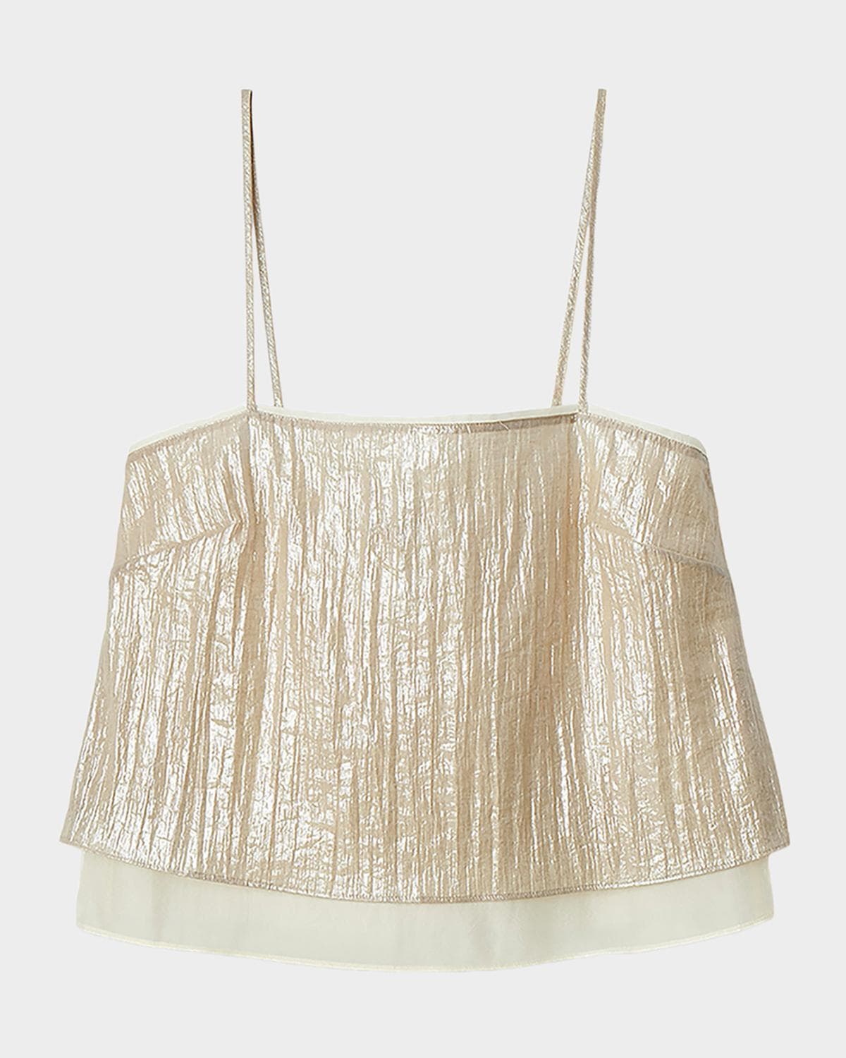 rag & bone Suki Layered Metallic Top