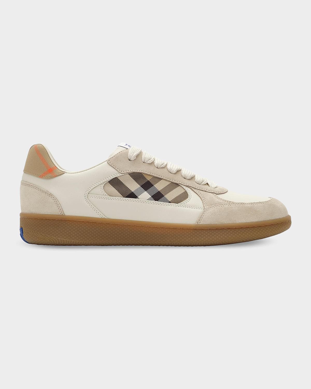 Burberry Men's Terrace Check Leather & Suede Low-Top Sneakers