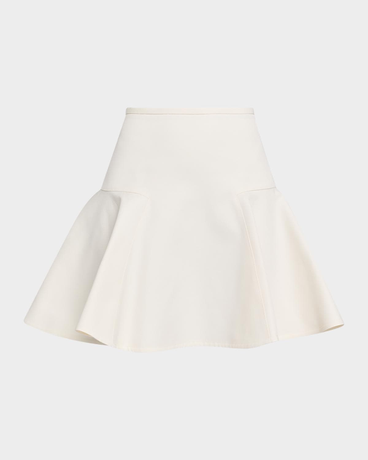 Burberry Ebony Cotton Twill Flare Mini Skirt