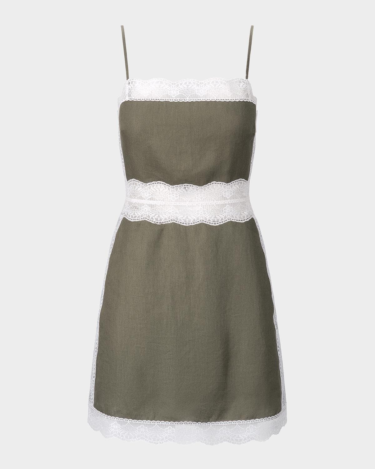 STAUD Amalina Linen Mini Dress