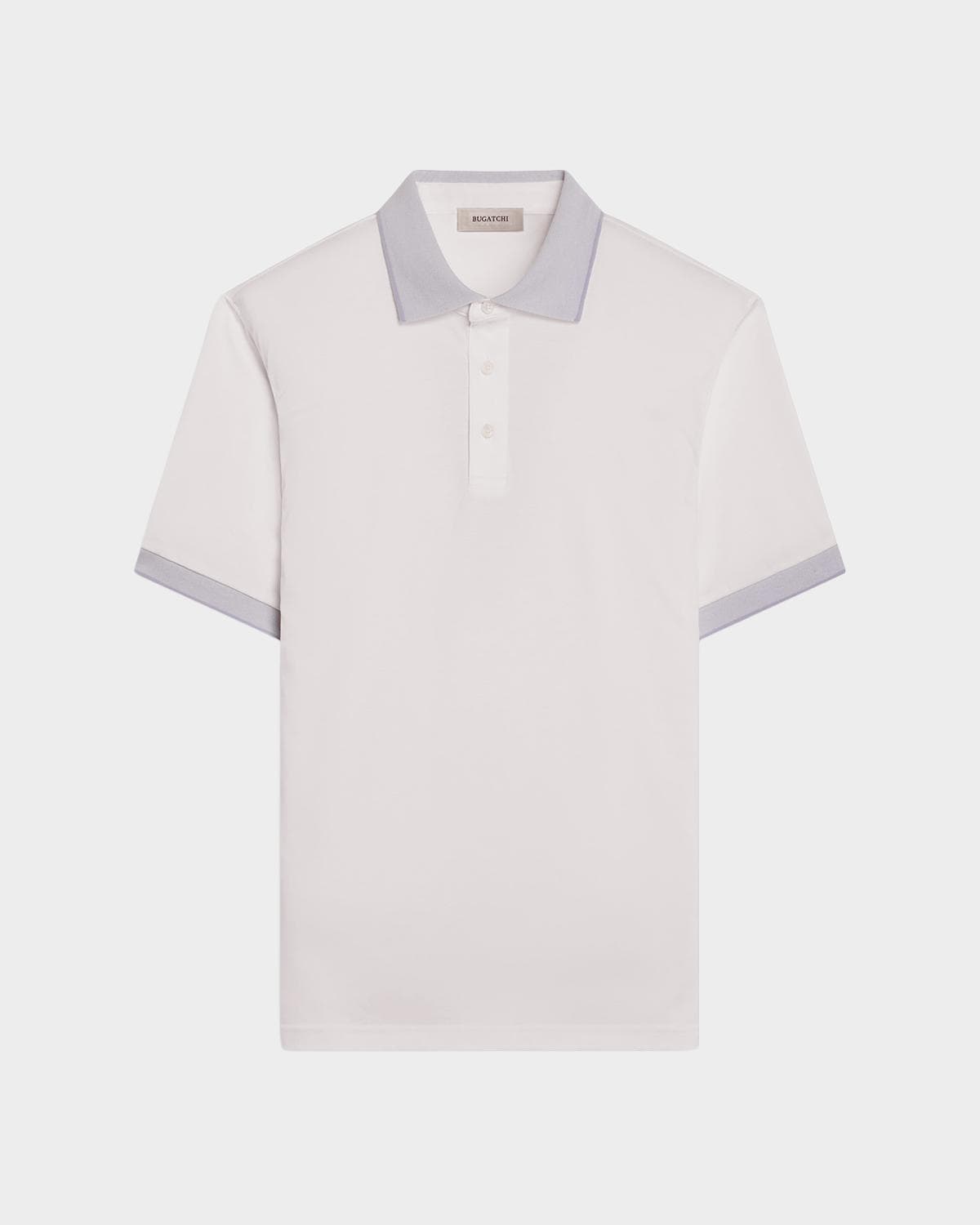 Bugatchi Men's Contrast Collar Cotton Polo Shirt