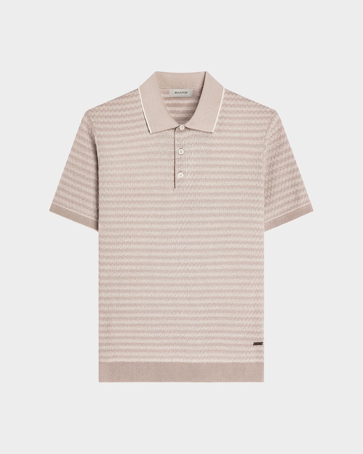 Bugatchi Men's Textured Cotton Polo Shirt