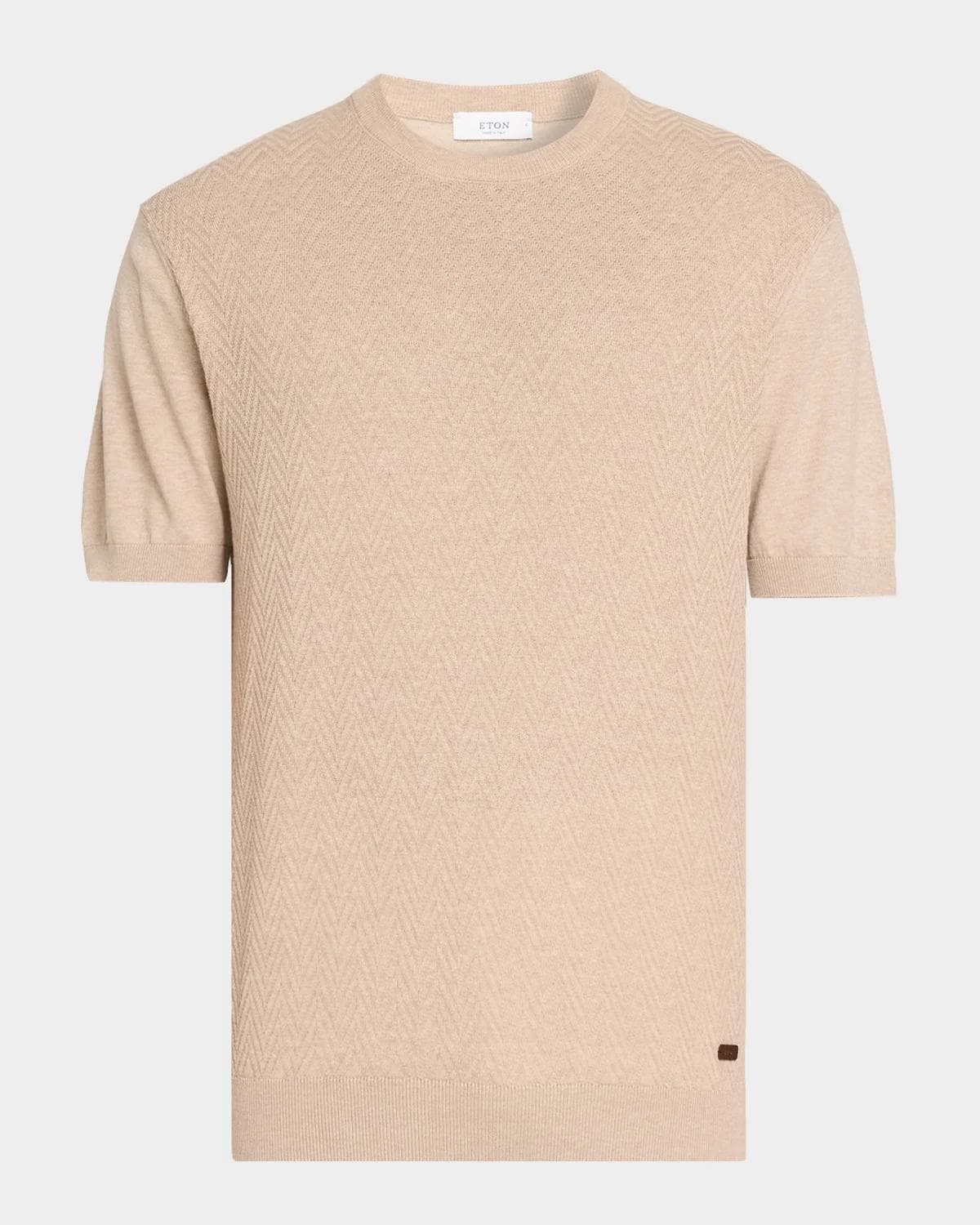 Eton Men's Chevron Short-Sleeve Crewneck Sweater