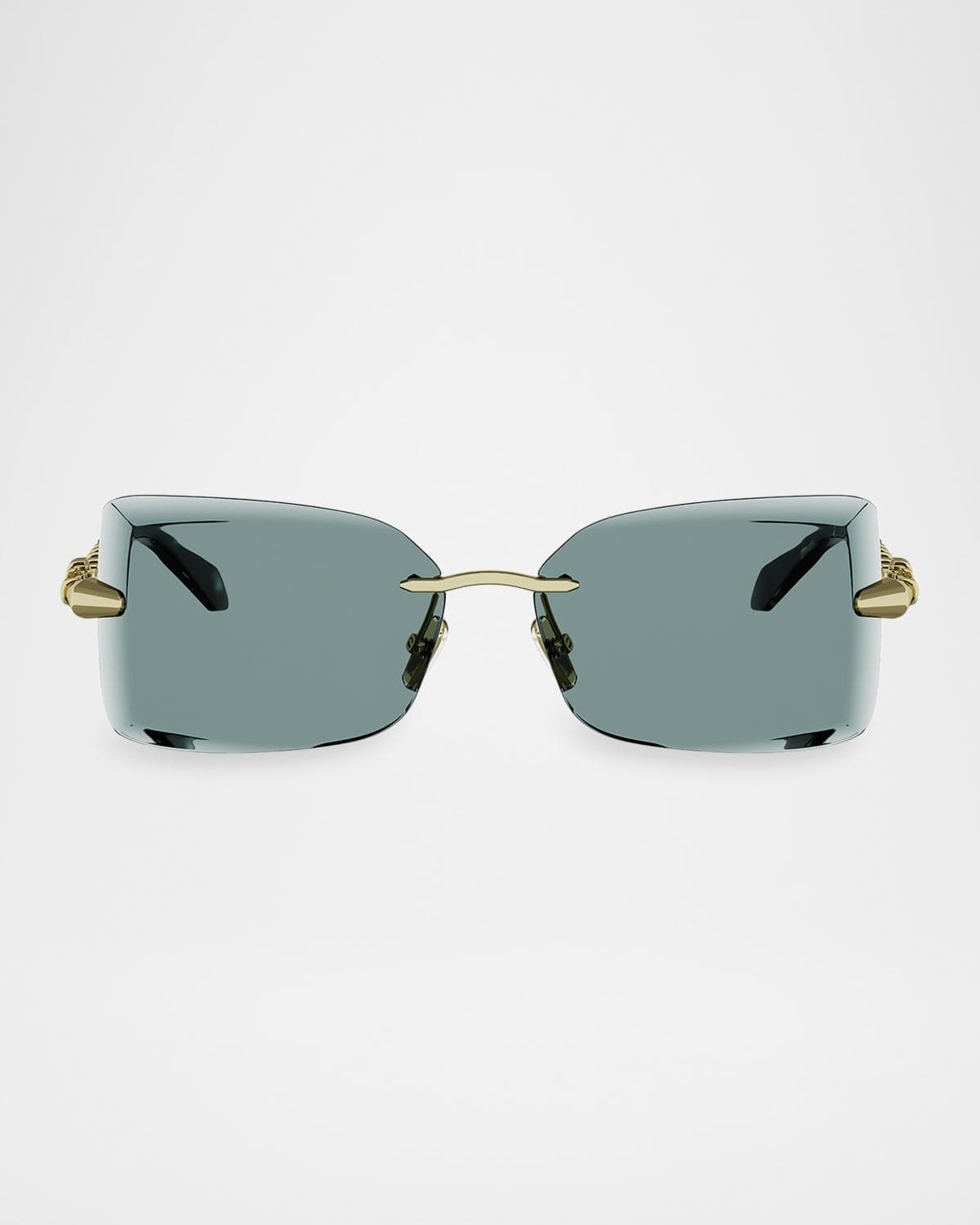 BVLGARI Serpenti 51mm Metal Rectangular Sunglasses